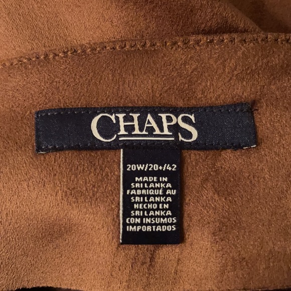 Soft Vegan Suede Zip Skirt by CHAPS Plus Sz 20 NEW - Picture 5 of 10